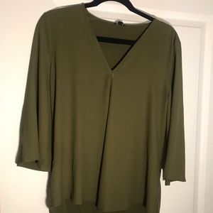 Ann Taylor Olive Green Blouse
